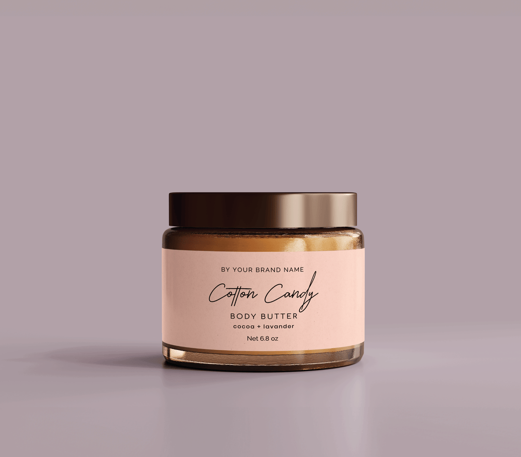 Customizable Body Butter Jar Label Sticker Template