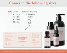 Load image into Gallery viewer, Summer Candle  Skincare Label Template Set
