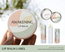 Load image into Gallery viewer, Custom Lip Balm Label Template - Modern Design

