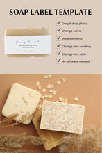 Load image into Gallery viewer, Minimalistic Bar Soap Label Template Canva Soap Label Printable Template
