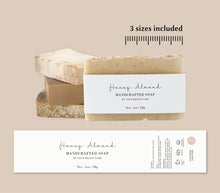 Load image into Gallery viewer, Minimalistic Soap Label Template Soap Product Label Soap Bar Label
