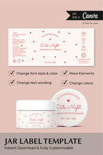 Load image into Gallery viewer, Cosmetic Jar Label Template Body Butter Label Template Body
