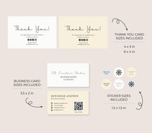 Load image into Gallery viewer, Label Template Price List Template Canva Candle Care Template Thank You Card
