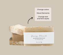 Load image into Gallery viewer, Minimalistic Bar Soap Label Template Canva Soap Label Printable Template
