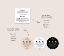 Load image into Gallery viewer, Label Template Price List Template Canva Candle Care Template Thank You Card
