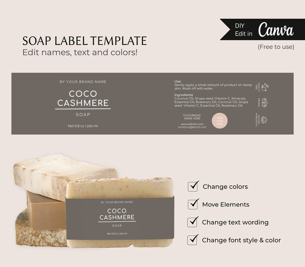 Minimalistic Soap Label Template Bundle