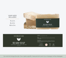 Load image into Gallery viewer, Beard Balm Label Male Cosmetic Product Label Template Beard Oil Bottle
