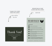 Load image into Gallery viewer, Beard Oil Bottle Label Beard Balm Jar Label Beard Soap Label Beard Shampoo Label Canva
