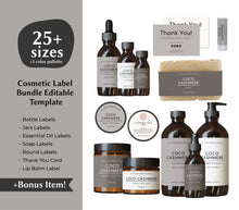 Load image into Gallery viewer, Modern Cosmetic Label Template Minimalistic Product Label Bundle
