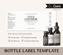 Load image into Gallery viewer, Minimalistic Essential Oil Label Template Minimalistic Bottle Sticker
