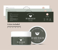 Load image into Gallery viewer, Beard Balm Label Template Cosmetic Product Label For Jars Body Scrub Label

