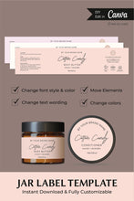 Load image into Gallery viewer, Product Label Printable Label Design Template Jar Label Printable Template Label Printable
