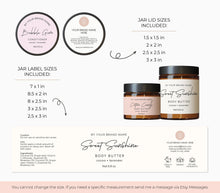 Load image into Gallery viewer, Sticker Jar Printable Label Sticker Cosmetic Label Template Body Scrub Label Template
