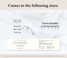 Load image into Gallery viewer, Custom Soap Label Sticker Soap Bar Wrap Label Custom Soap Label Printable
