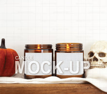 Load image into Gallery viewer, Halloween Candle Mockup Label Candle Halloween Mock Up Candle Label Mock Up
