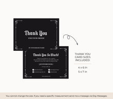 Load image into Gallery viewer, Black Magic Thank You Card Set
