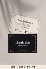 Load image into Gallery viewer, Black Magic Thank You Card Set
