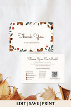 Load image into Gallery viewer, Autumn Thank You Card
