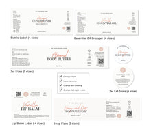 Load image into Gallery viewer, Skincare Label Jar Cosmetic Body Butter Label Sticker Template Beauty Product Label
