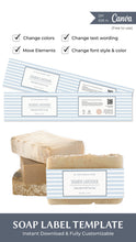 Load image into Gallery viewer, Soap Packaging Template Bar Soap Label Wrap Custom Soap Label Sticker Soap Sleeve
