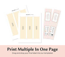 Load image into Gallery viewer, Custom Soap Label Template Soap Bar Label Printable Soap Label Wrap

