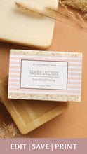 Load image into Gallery viewer, Custom Soap Label Template Soap Bar Label Printable Soap Label Wrap
