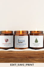 Load image into Gallery viewer, Label Candle Business Bundle Christmas Candle Label Canva Christmas Label DIY
