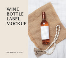 Load image into Gallery viewer, Wine Bottle Label Mockup Wine Label Mockup Bottle Wine Mock Up Label
