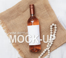 Load image into Gallery viewer, Wine Bottle Label Mockup Wine Label Mockup Bottle Wine Mock Up Label
