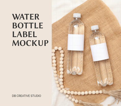 Water Bottle Mockup Water Bottle White Label Bottle Mockup Wedding Stationary Mockup PSD