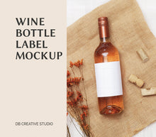 Load image into Gallery viewer, Wine Bottle Label Mock Up Wine Label Mockup Wine Bottle White Label Wine Bottle
