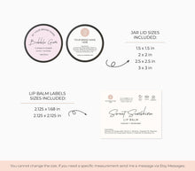 Load image into Gallery viewer, Lip Balm Label Template Lip Balm Sticker Template Chapstick Label Lip Gloss
