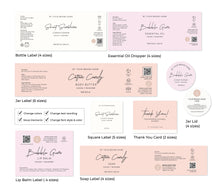 Load image into Gallery viewer, Sticker Product Label Skincare Template Cosmetic Label Canva Bottle Label Design
