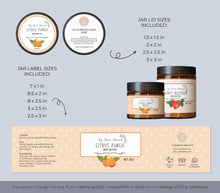 Load image into Gallery viewer, Jar Label Template Body Butter Label Cream Jar Label Custom Sugar
