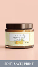 Load image into Gallery viewer, Jar Label Template Body Butter Label Cream Jar Label Custom Sugar
