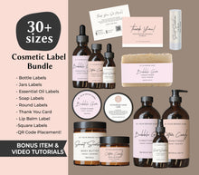 Load image into Gallery viewer, Stylish Cosmetic Product Label Template Canva Product Label Sticker Product
